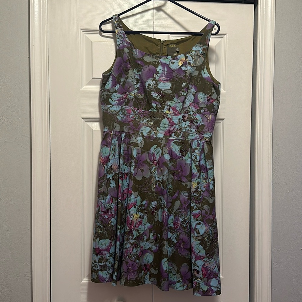 Green floral dress